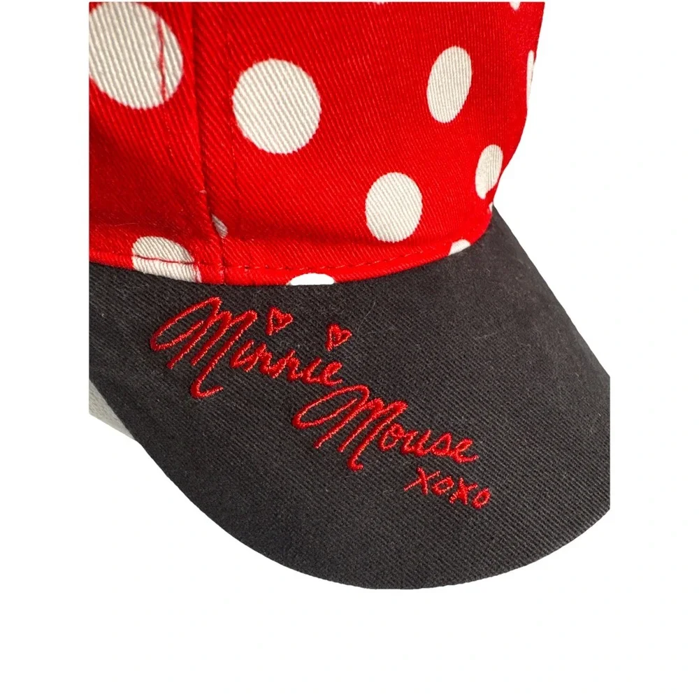 Disneyland Minnie Mouse‎ Ear Hat  Red Bow Baseball Hat YOUTH SnapBack